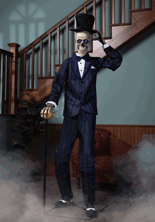 Halloween- Gentleman Skelton- Animatronic movement, eyes light and voice