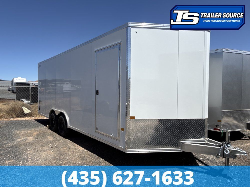 8.5x20 Alcom Aluminum EZ Hauler XLT Auto Trailer - 7'0" Interior - 10K GVWR - .080 PolyCor, D-Rings, Ramp Door