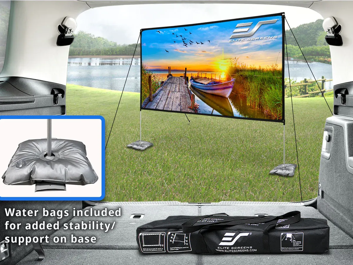 Vankyo Leisure 3 Projector with Elite Screens Yard Master Lite Series Projector Screen