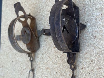 Rustic and Vintage- Matching Set of Small Animal Traps- Great Display Items