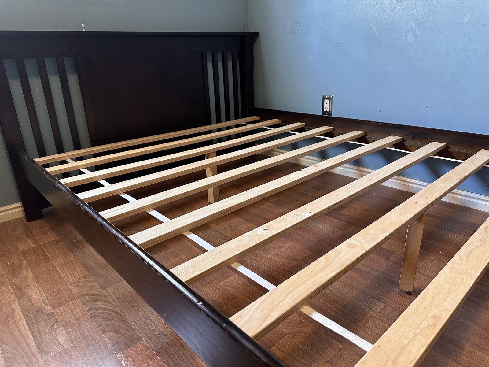 Full size bed frame.