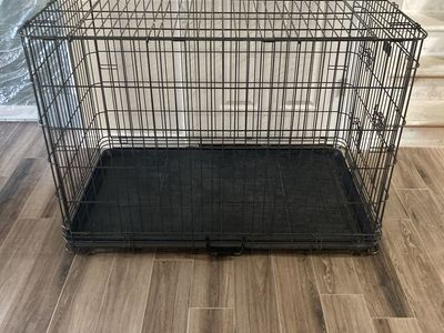 48 in Black Metal Wire Pet Kennel