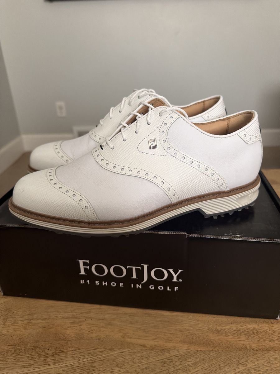 FootJoy Men’s Premiere Series Wilcox Golf Shoes - Extra Wide - Size 8 White - Used 1 time