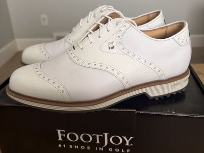 FootJoy Men’s Premiere Series Wilcox Golf Shoes - Extra Wide - Size 8 White - Used 1 time