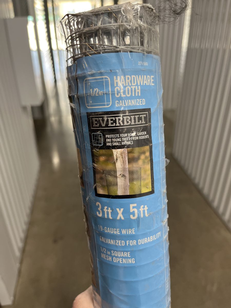 Everbilt 3ft x 5ft 19-Gauge Galvanized Hardware Cloth with 1/2in Square Mesh