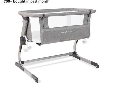 Baby Delight Beside Me Dreamer Bassinet and Bedside Sleeper Charcoal Tweed