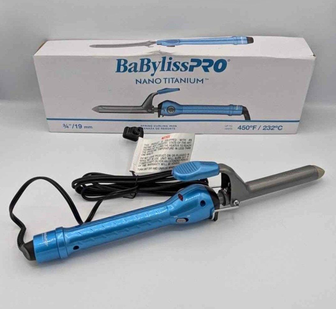 BaBylissPRO Nano Titanium 3/4 Inch Spring Curling Iron