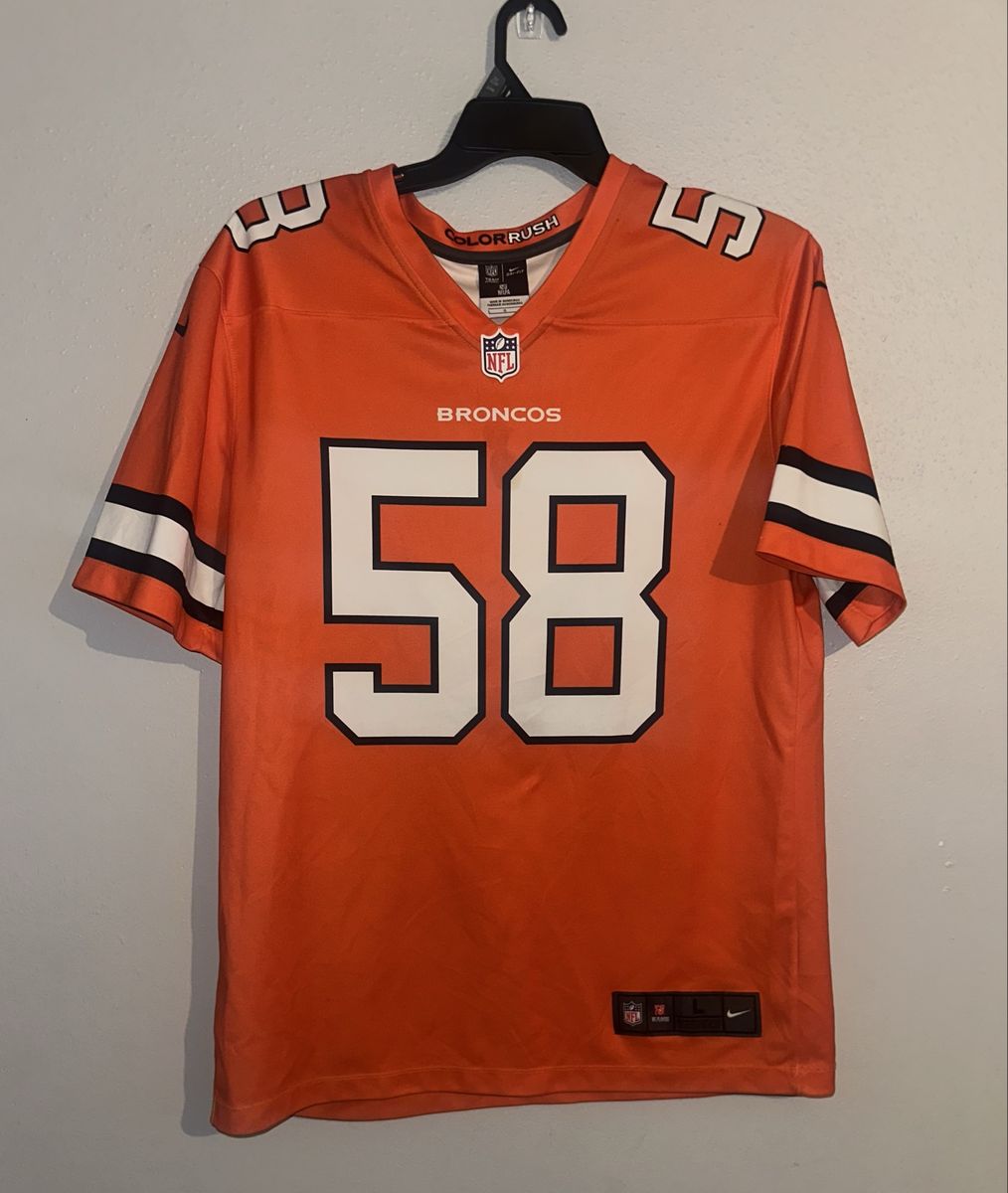 Nike NFL Denver Broncos Von Miller #58 Color Rush Dri-Fit Jersey Size L