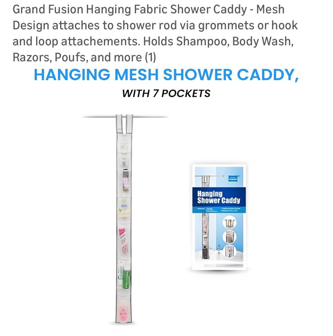 Hanging Fabric Shower Caddy Mesh design, New