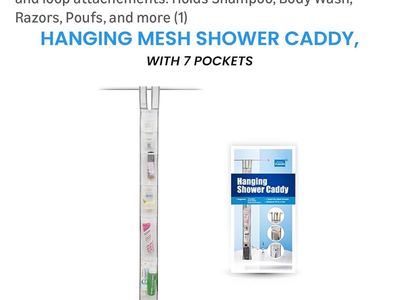 Hanging Fabric Shower Caddy Mesh design, New