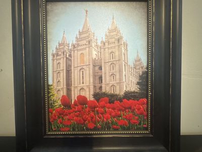Framed Salt Lake Temple Art