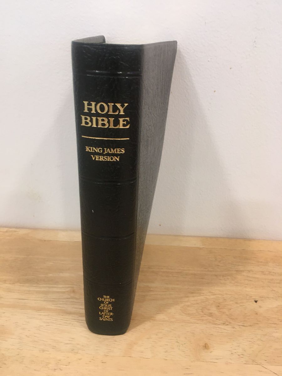 Holy Bible King James Version LDS Edition Black Leather Cover