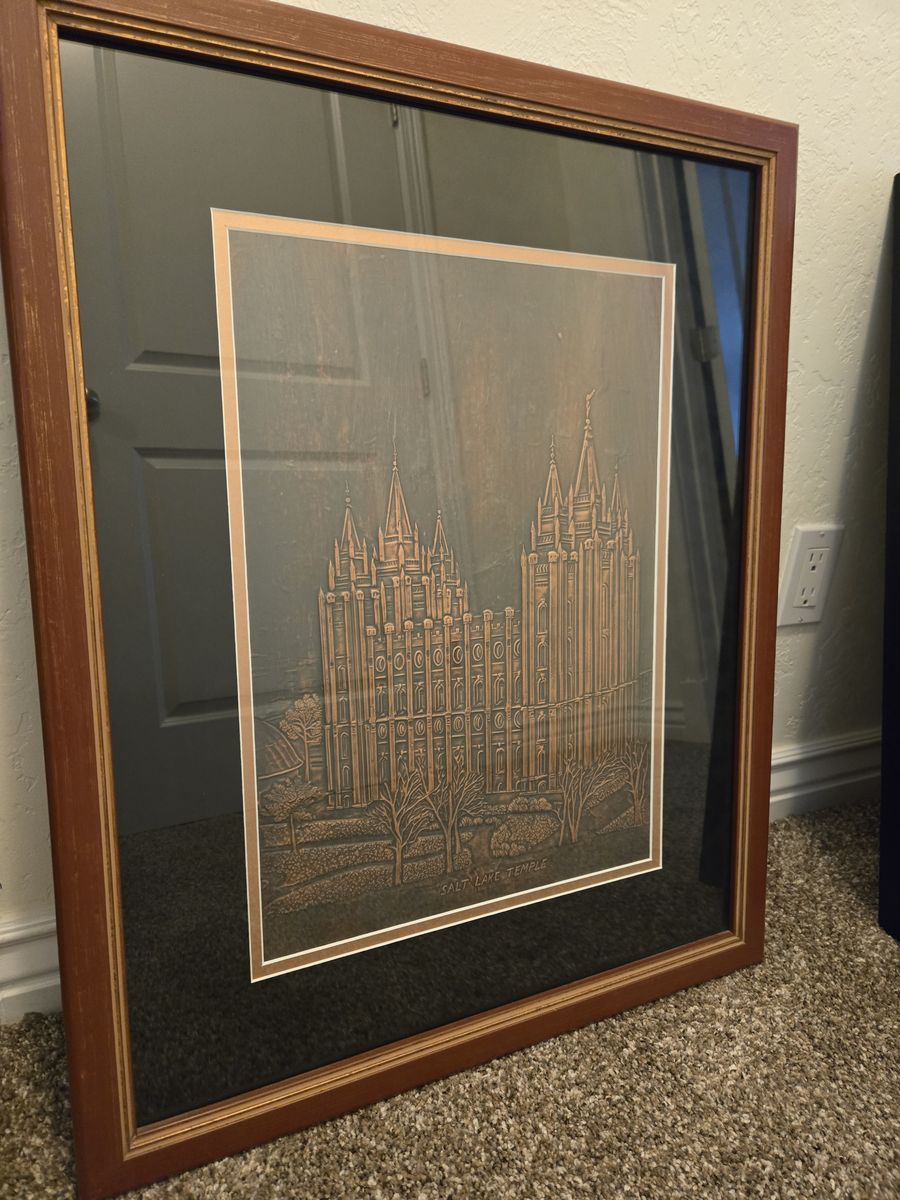 Metal/Copper picture of Salt Lake Temple 18x24