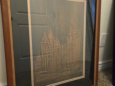 Metal/Copper picture of Salt Lake Temple 18x24