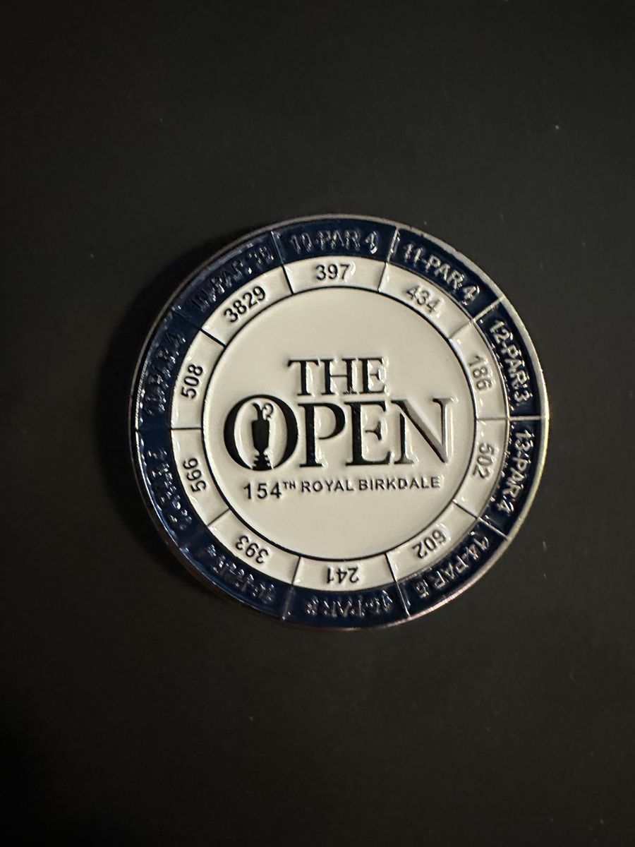 154th The Open metal golf ball marker