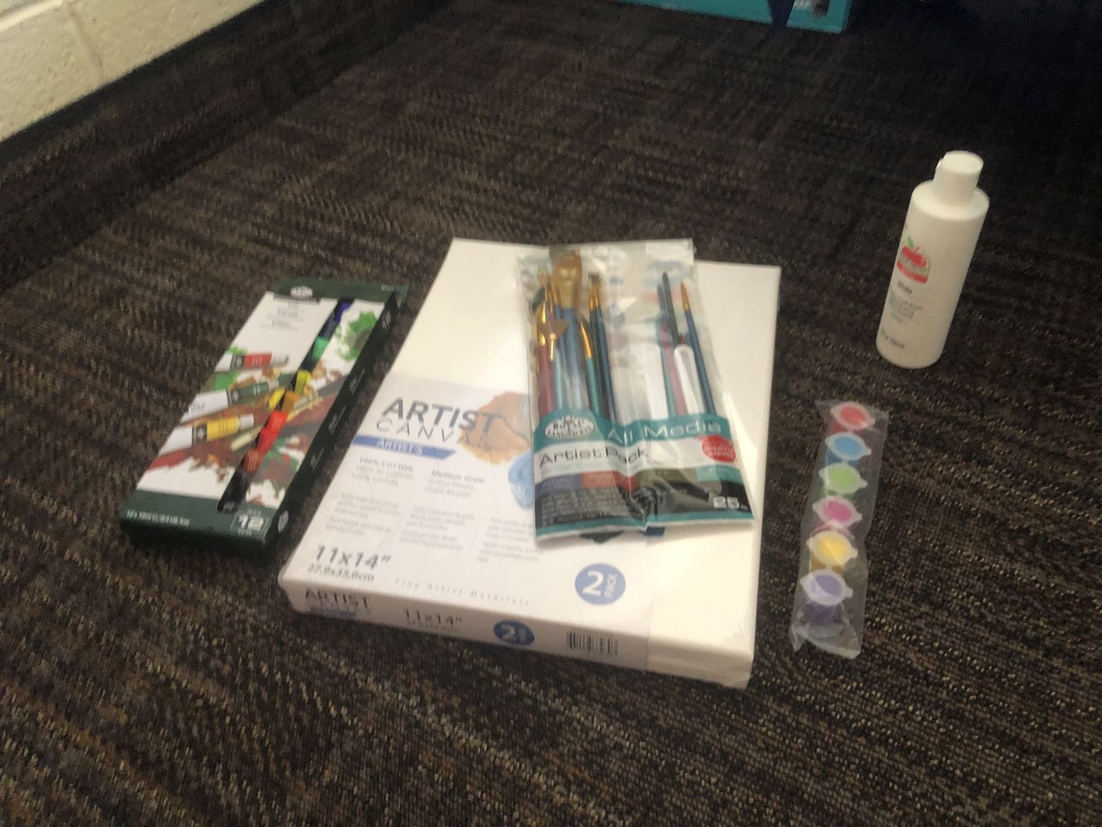 New & Lightly Used Painting Supplies! Artist Canvas 11x14 with Brushes & Acrylic Paint Sets