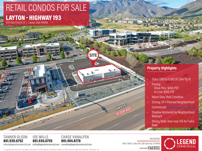 Retail Condos for Sale - 1501 East Church St, Layton, UT 84040