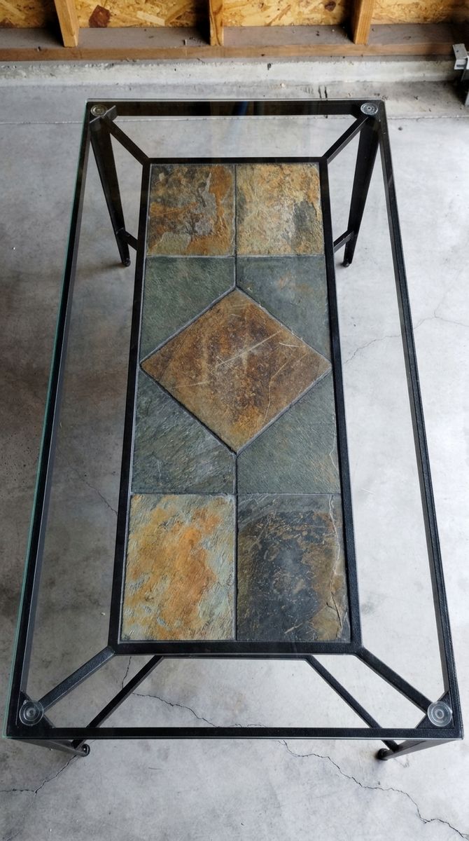 Ashley Stone and Metal Table