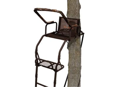 Big Game The Warrior DXT Ladder Stand 17’ Flip-Up Shooting Rail 300 Lb Capacity