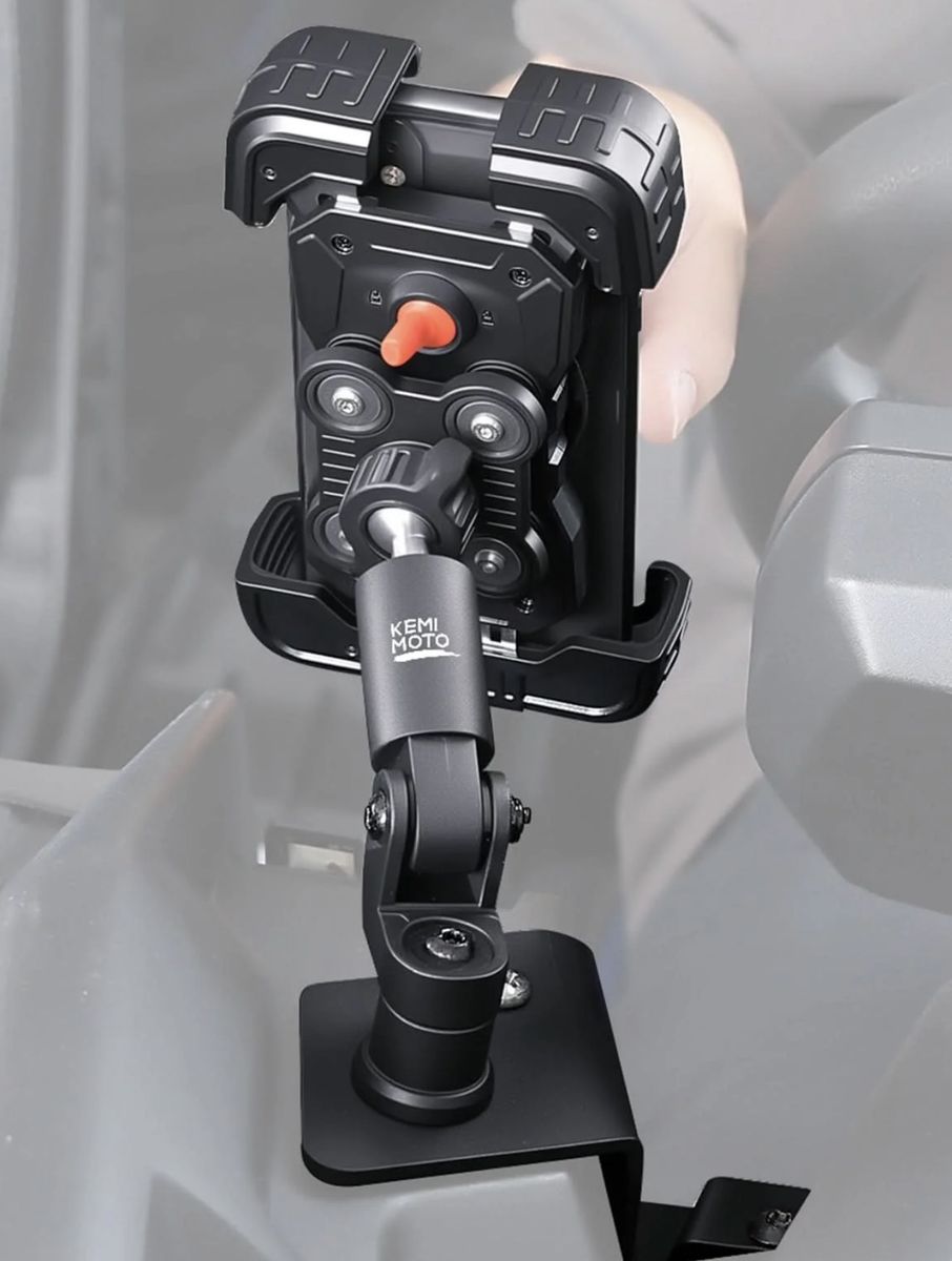 Kemi Moto Heavy Duty Phone Mount for UTV/ATV - Secure & Adjustable