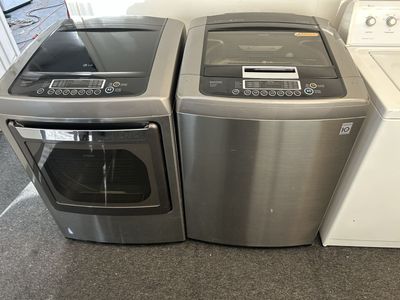 Lg top load stainless washer and dryer set