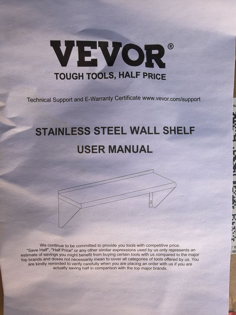 NEW IN BOX 18"x67" Stainless Steel Shelf, Wall Mounted Shelving with BrackeT, 500lbs Commercial Shelves, Heavy Duty Storage Rack