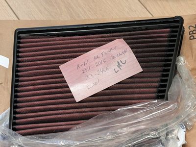 K&N 33-2466 Air Filter for 2011-2016 Duramax Diesel Engines - Clean, Reusable