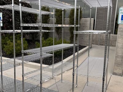 Large Chrome Wire Shelving Unit - Commercial Grade Storage