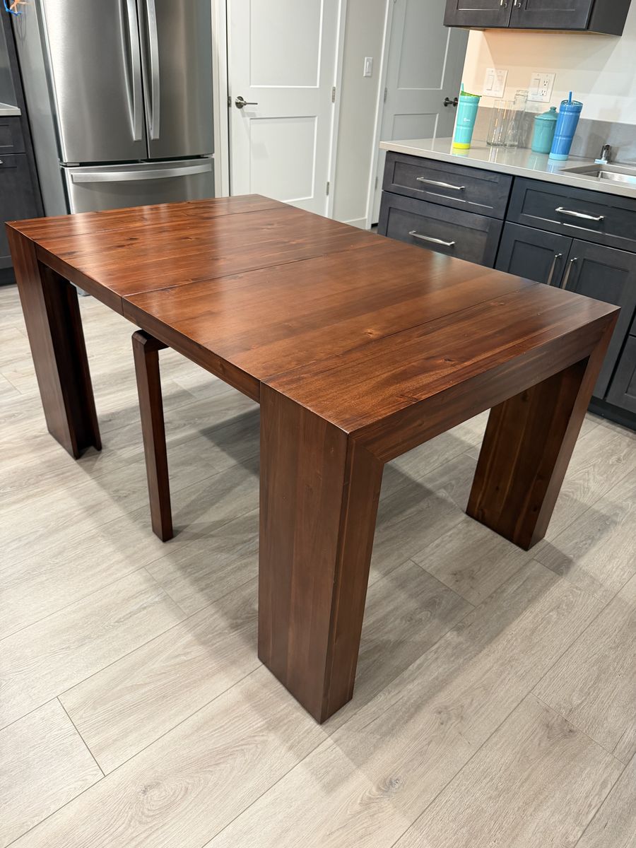$499 Transformer Table and Coffee Table with leaves; American Walnut; seats 2-12 people