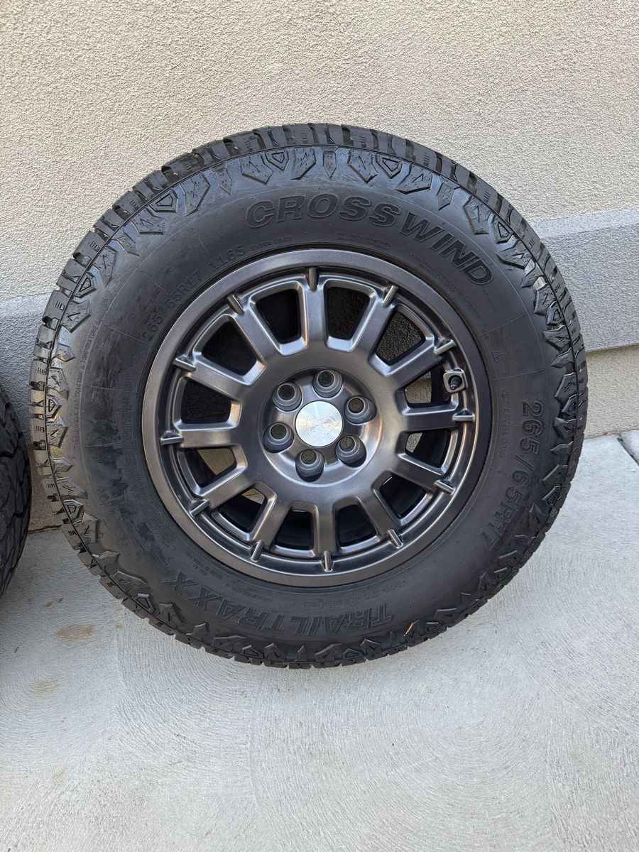 AEV Salta XR wheels with Crosswind 265/65R17 All terrain Tire & Wheel Set - Used, Like New Condition. Off Chevy Colorado