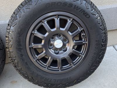 AEV Salta XR wheels with Crosswind 265/65R17 All terrain Tire & Wheel Set - Used, Like New Condition. Off Chevy Colorado