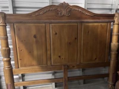 Vintage Solid Wood Headboard - King