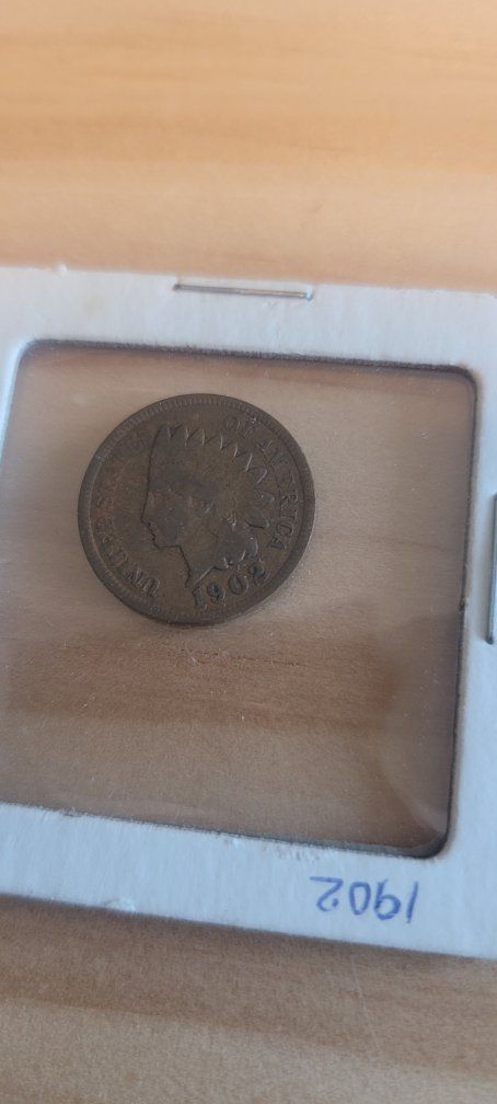 1902 Indian Head One Cent Penny Coin - US United States Collectible