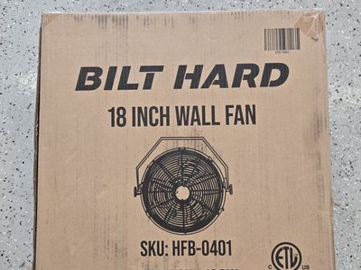 BILT HARD 18 Inch Wall Mount Industrial Fan 120V 100W SKU HFB-0401