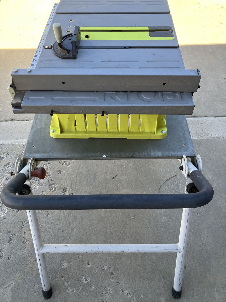 Ryobi Saw With Ridgid Folding Stand