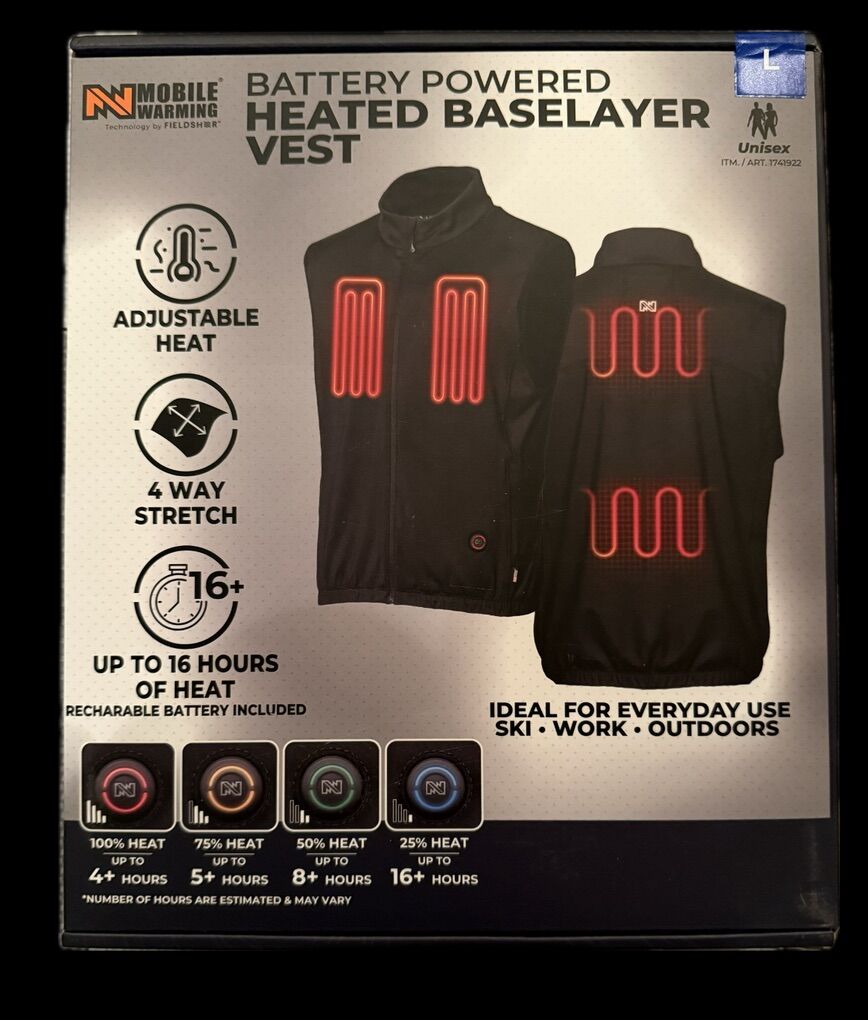 Heated BT Base Layer Vest Unisex - Black