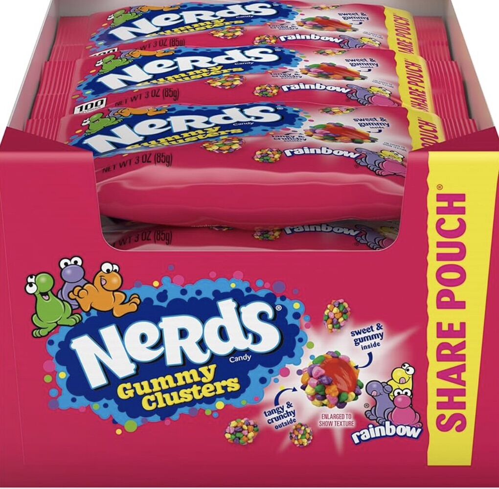 Nerds Gummy Clusters Candy Pack Of 12 Valentines