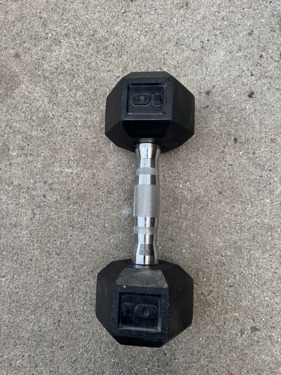 10 lb Rubber Hex Dumbbell ( Just one)