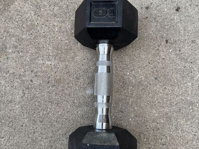 10 lb Rubber Hex Dumbbell ( Just one)