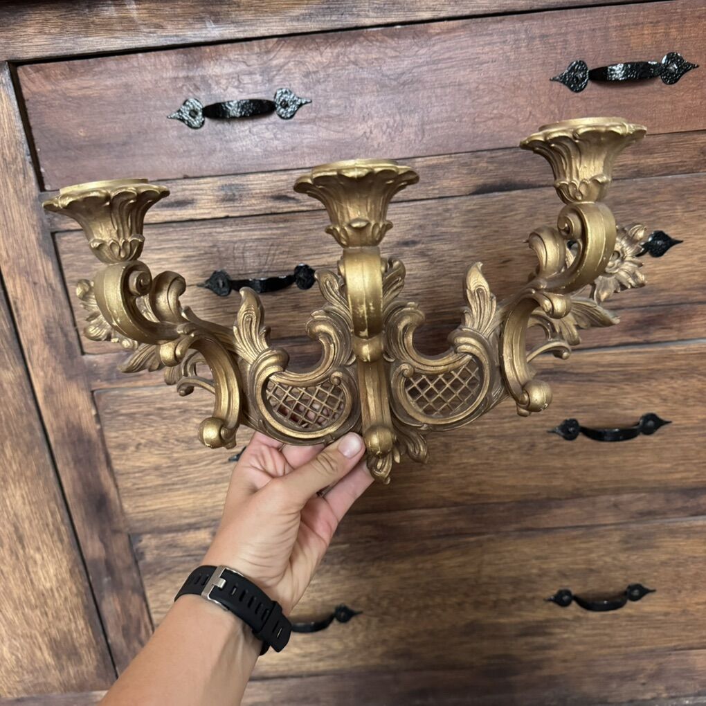 VINTAGE SYROCO 1966 WALL SCONCE HOLLYWOOD REGENCY