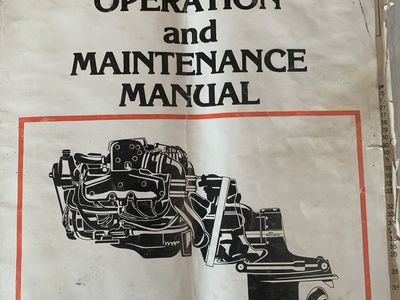Vintage MerCruiser Stern Drives Operation & Maintenance Manual Model 898R (1984)