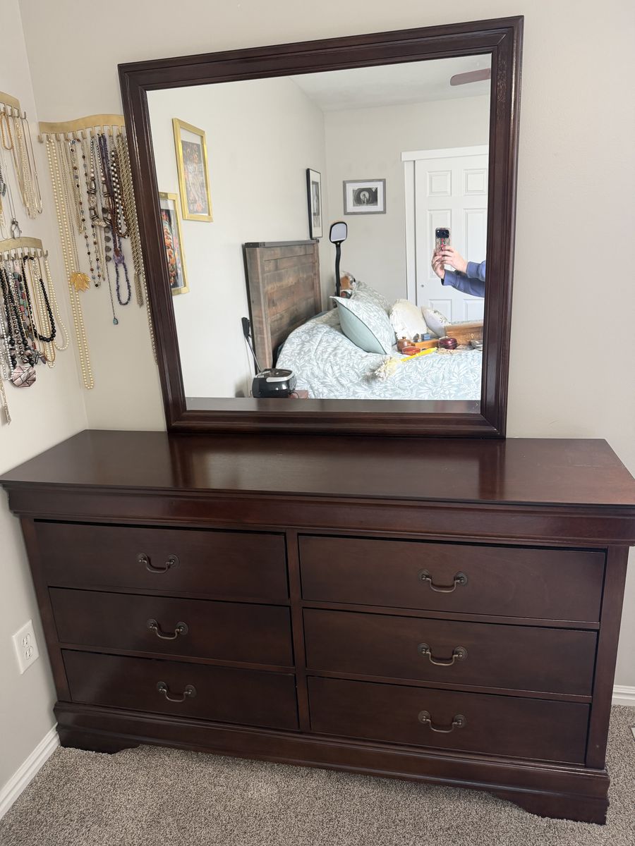 Dresser with mirror