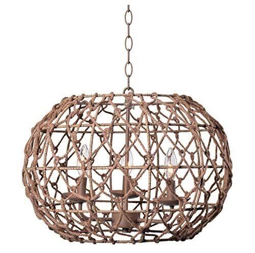 Torus Woven Pendant Light. Set of 2 (Tan)