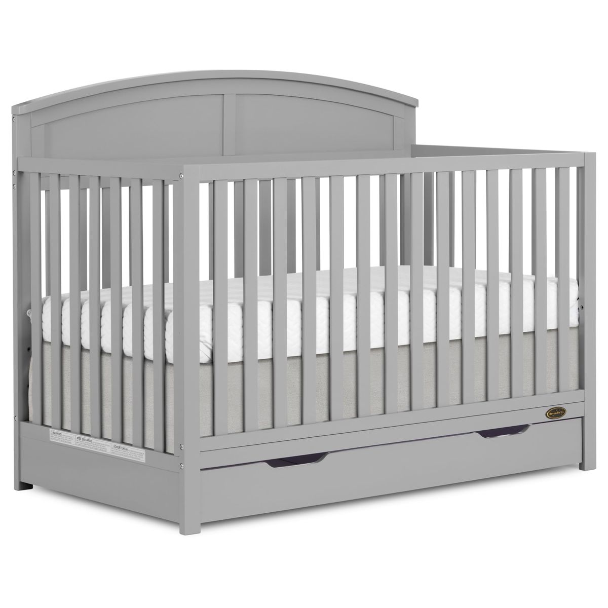 Brand New in Box - Dream On Me Storybrooke 5in1 Convertible Crib, Under Drawer, Pebble Grey, Pinewo