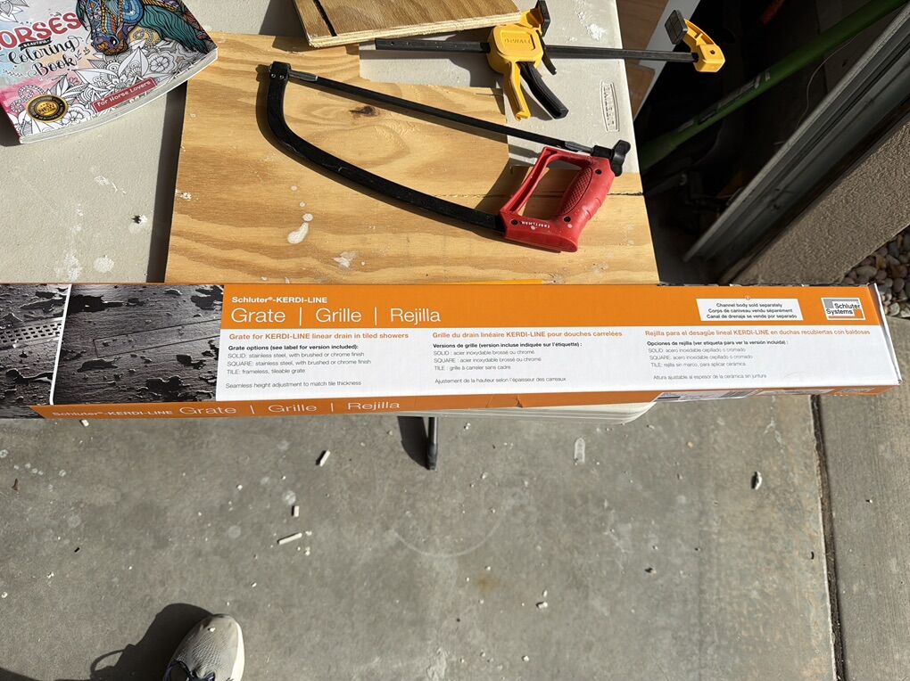 Schluter Linear Drain Grate (  Black )