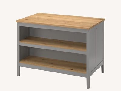 IKEA kitchen island, TORNVIKEN, Grey and Oak