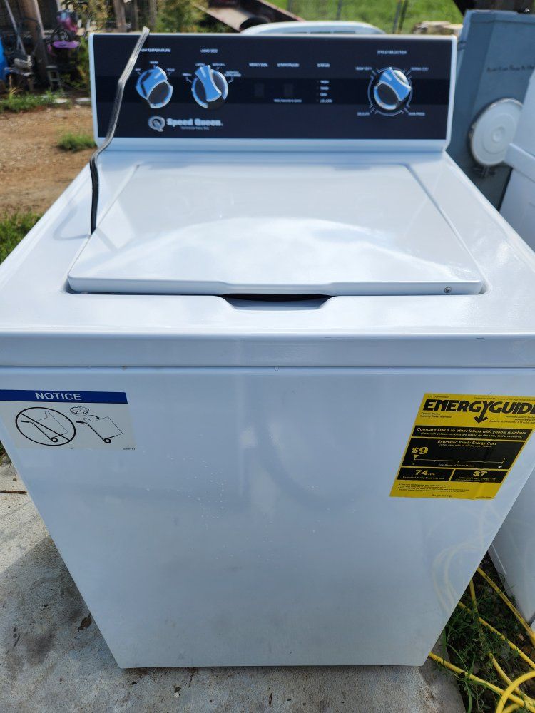 Speed Queen Washer(TR3) and Dryer(DR3) Set White Electric Top Load