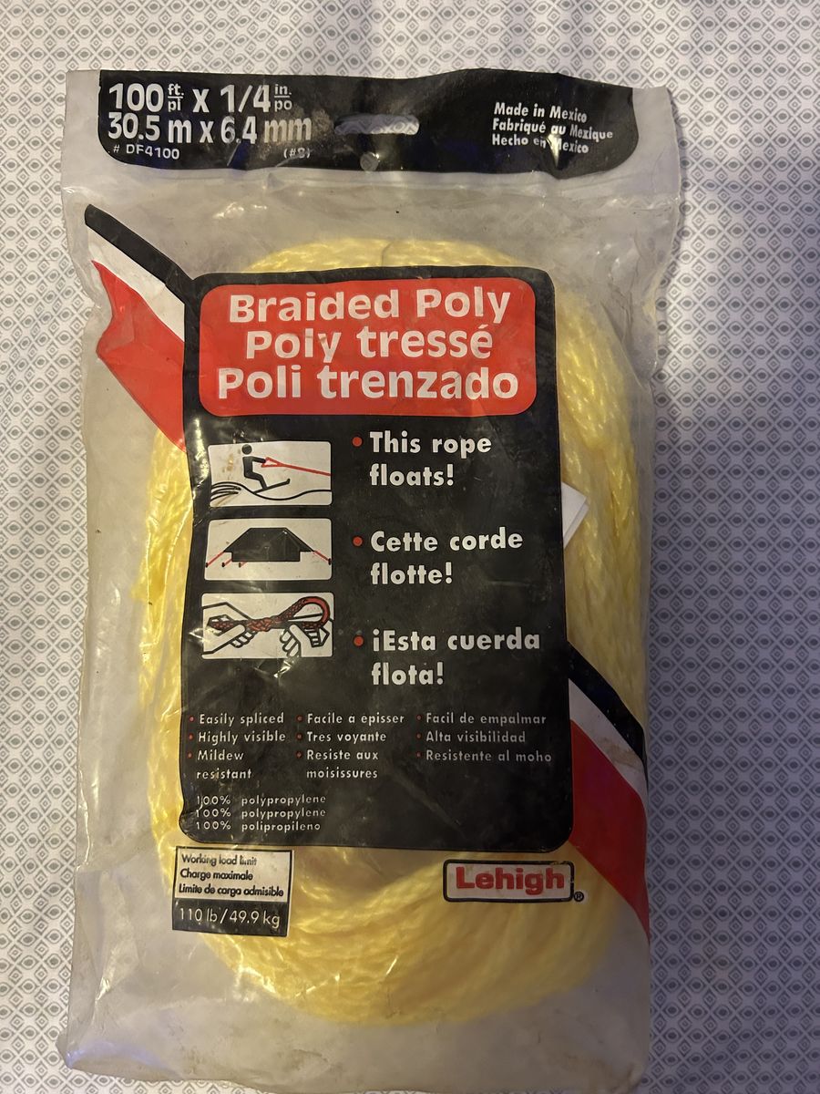 Braided poly rope “yellow