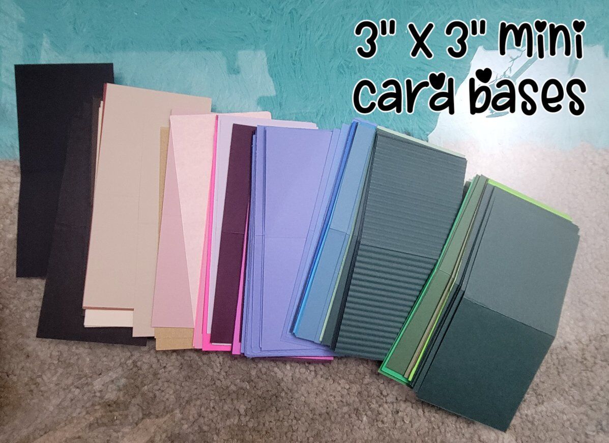 3" x 3" card based-assorted colors