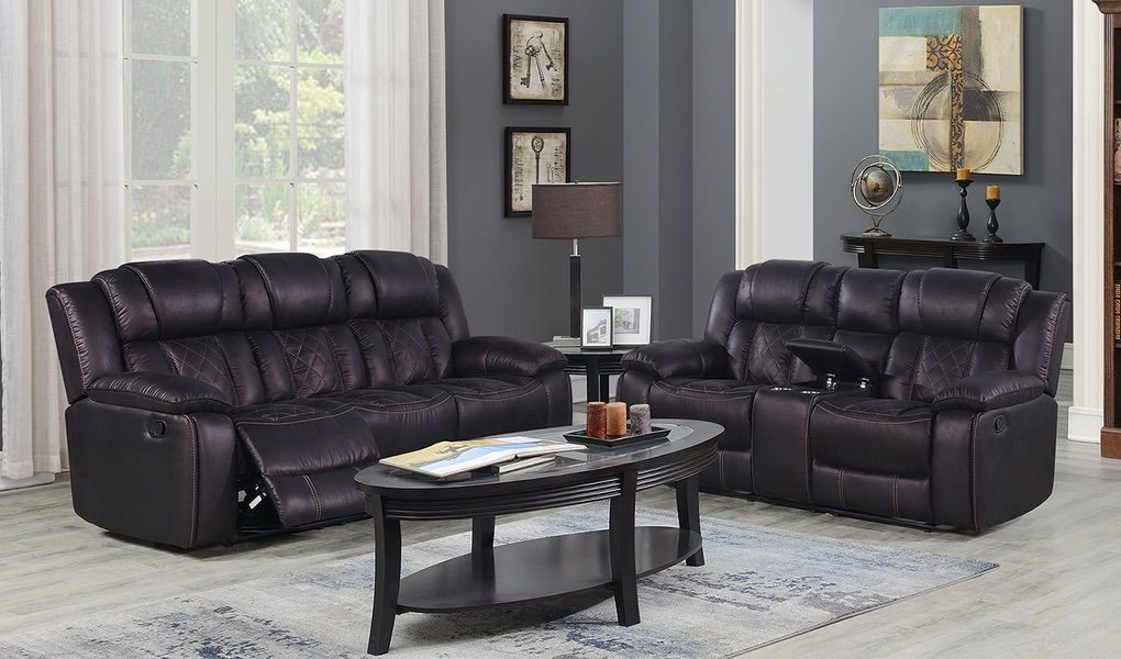 BRAND NEW! Reclining Charcoal Sofa And Loveseat